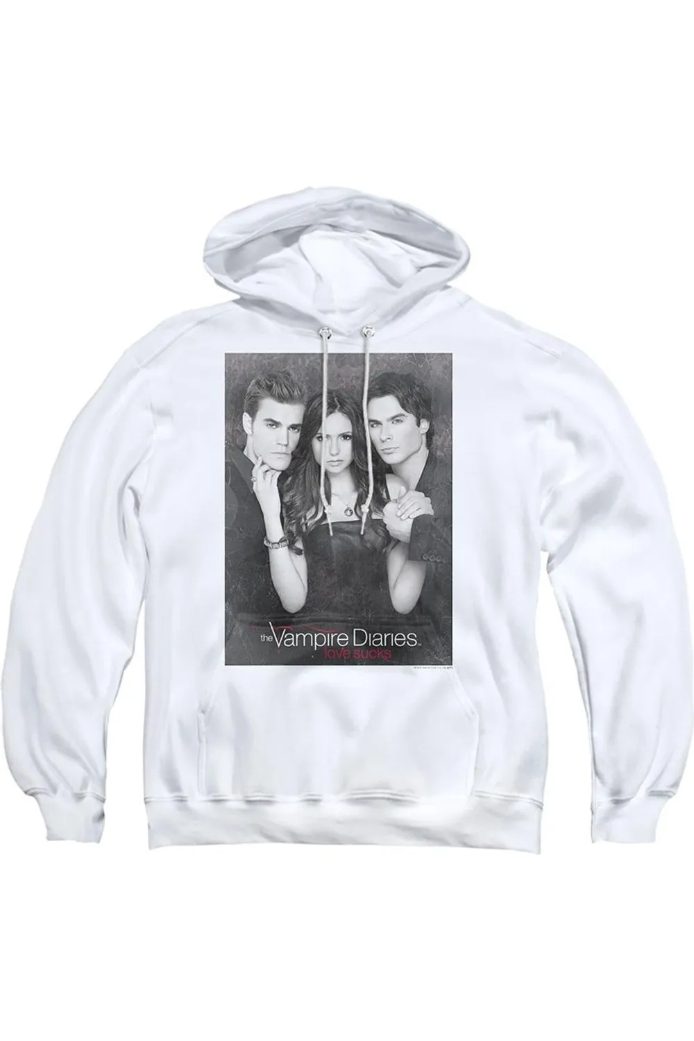 Vampire Diaries That Was Then Adult Pull Over Hoodie / Hooded Sweatshirt