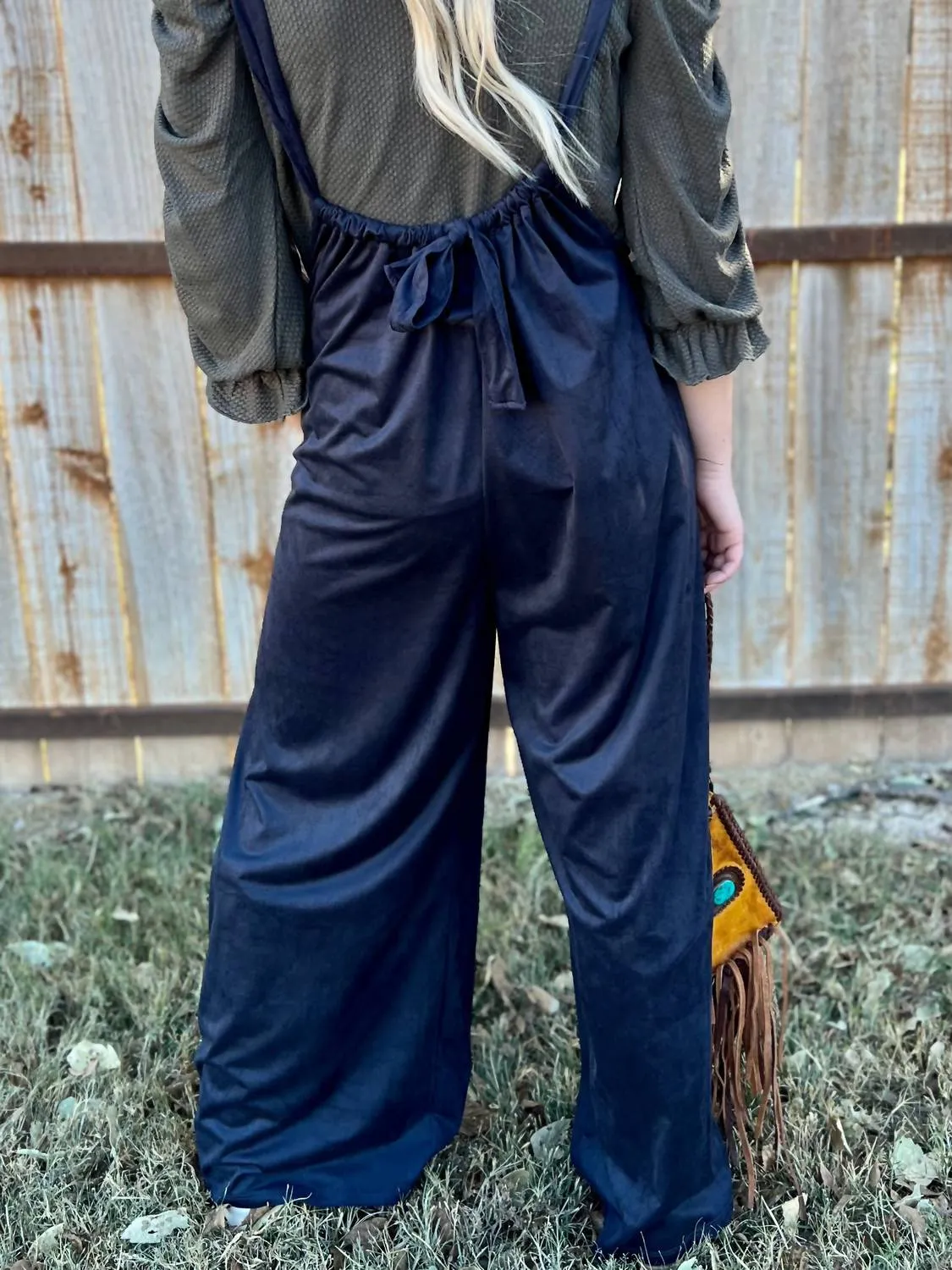 Velvet Jumpsuits In Black