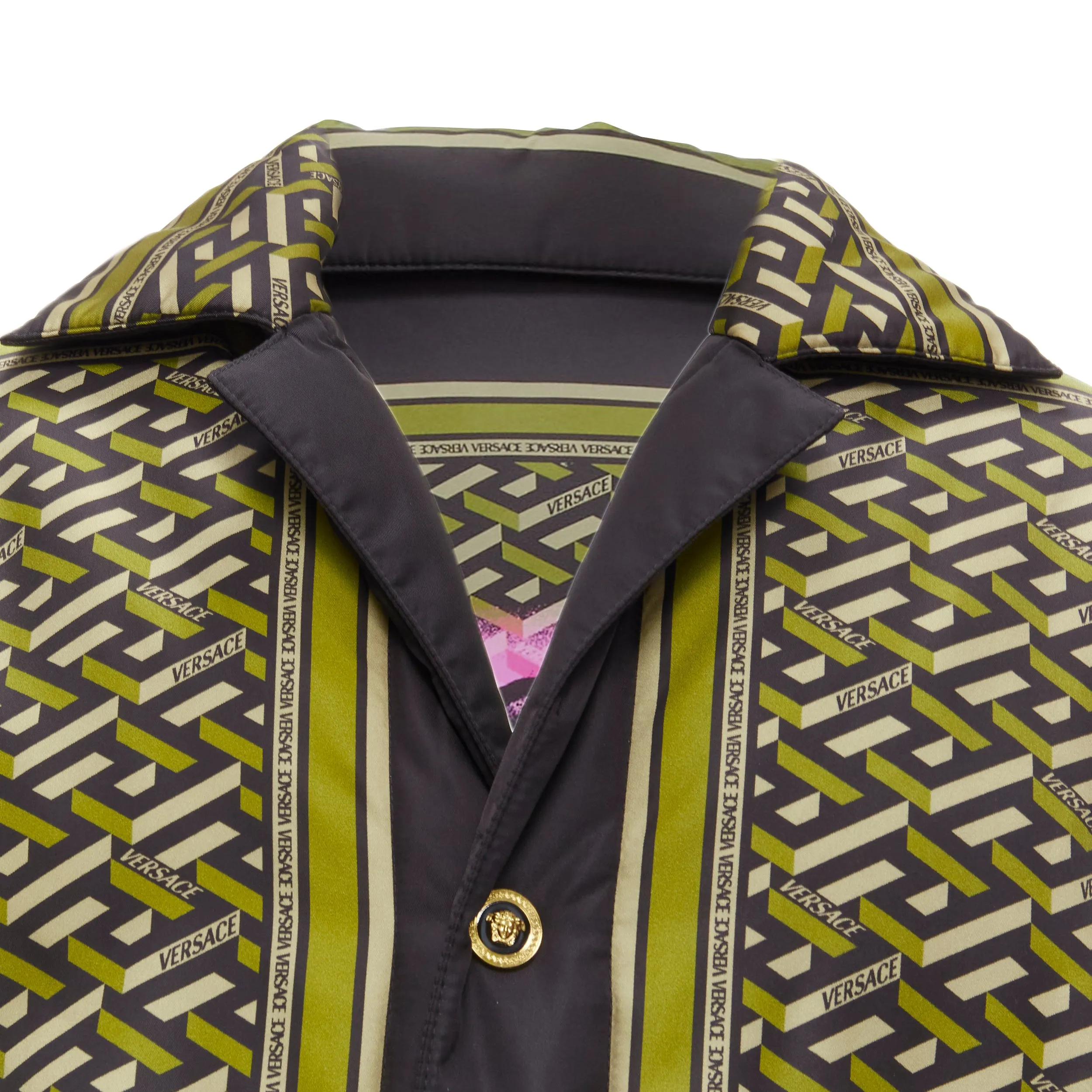 Versace La Greca Graffiti Medusa Smiley Padded Coat