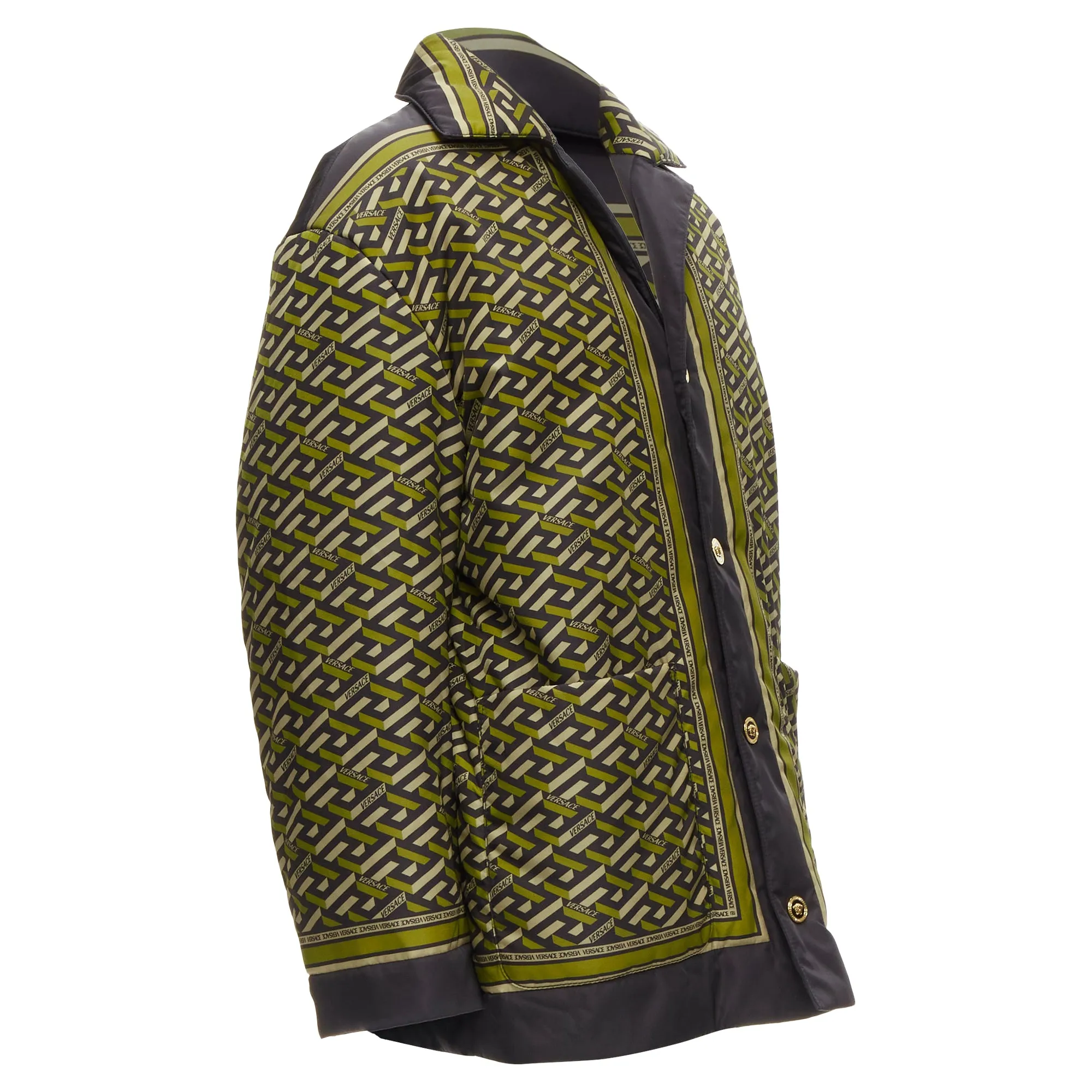 Versace La Greca Graffiti Medusa Smiley Padded Coat