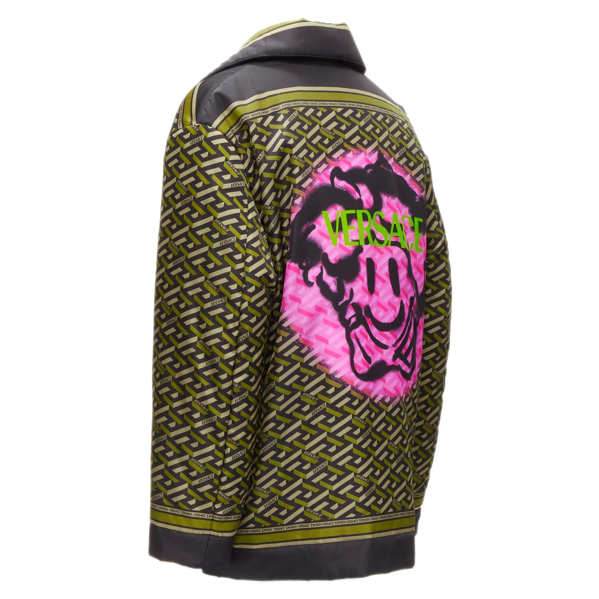 Versace La Greca Graffiti Medusa Smiley Padded Coat
