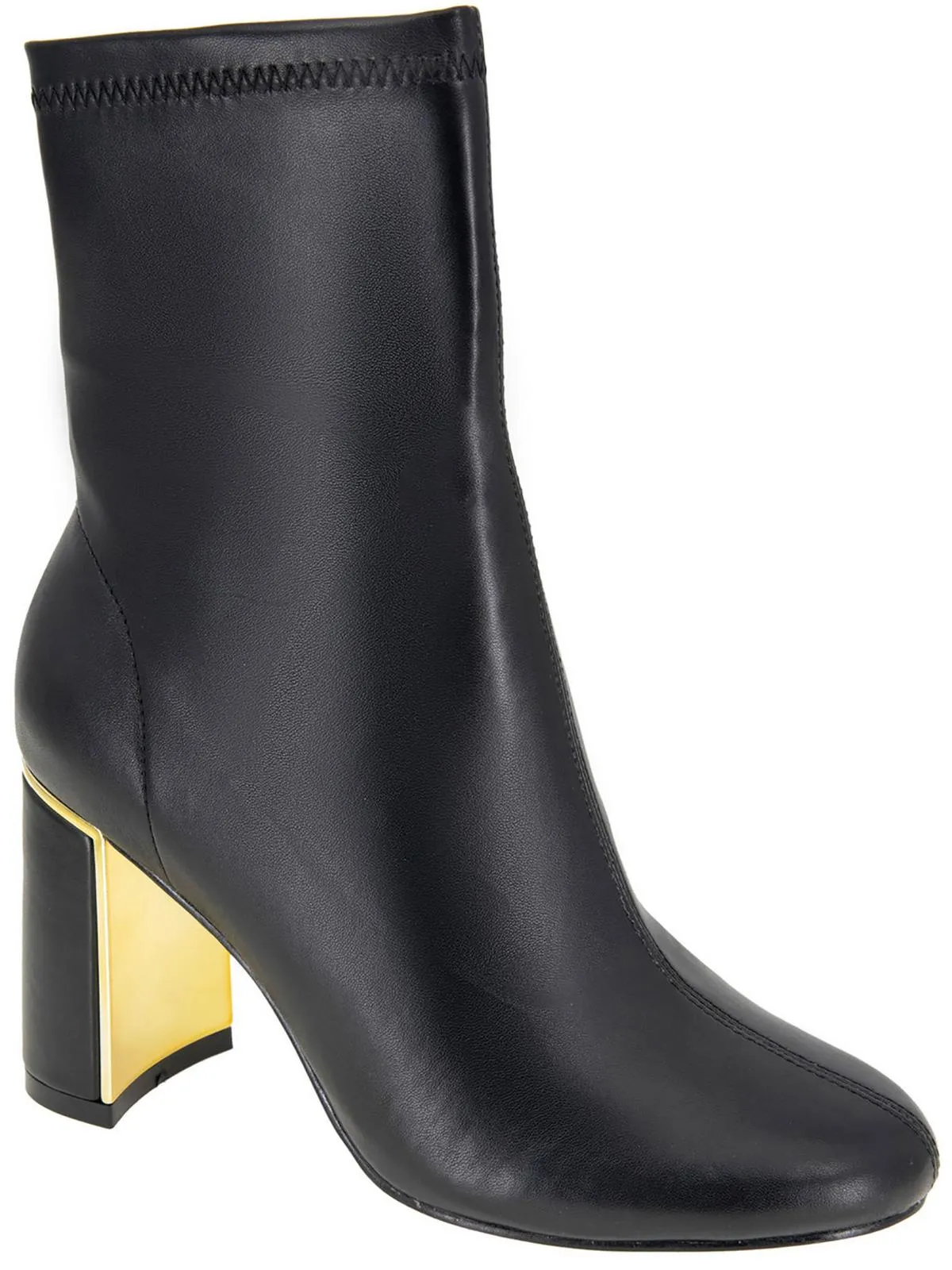 Vianna Womens Faux Leather Round Toe Booties