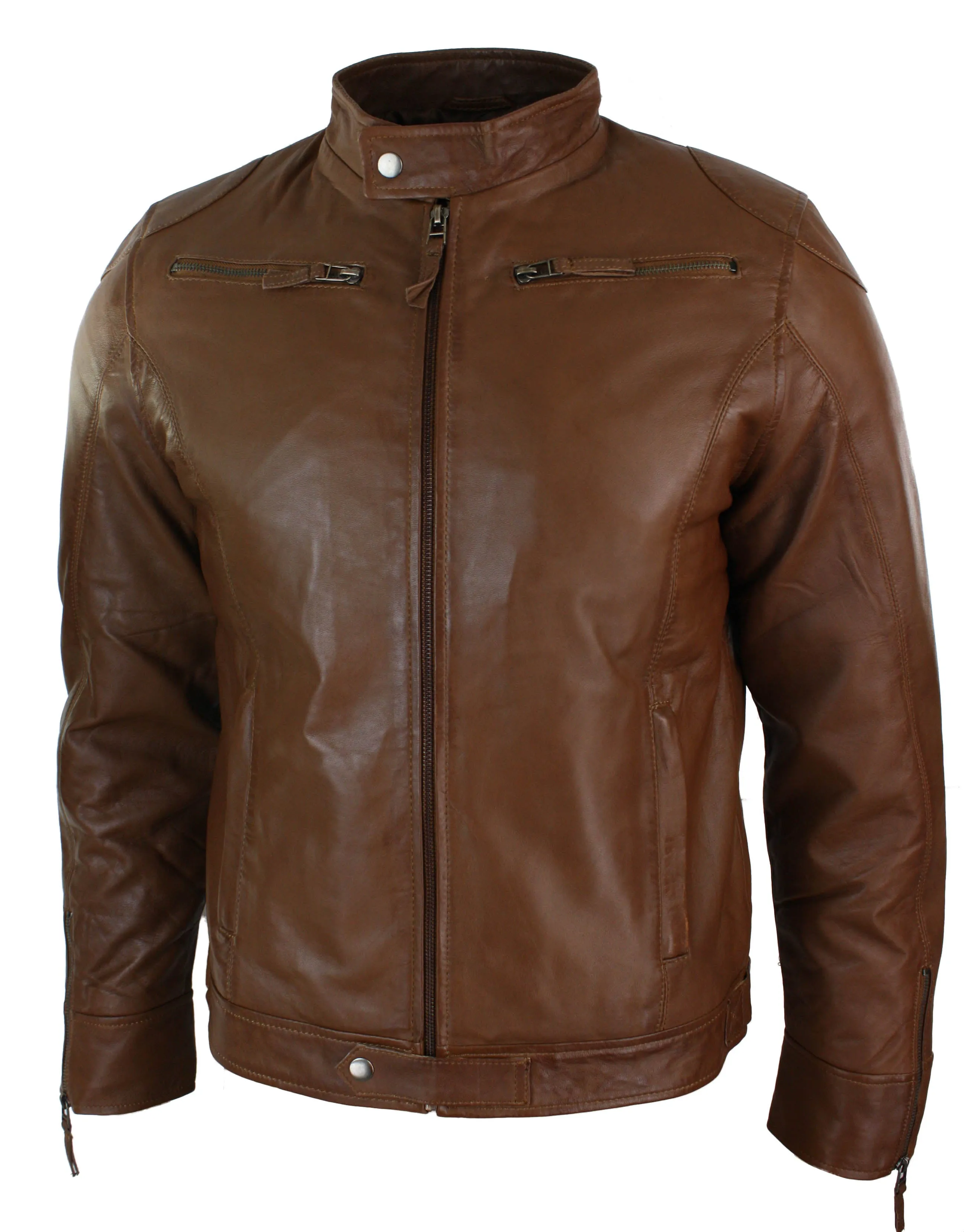 Vintage Slim Fit Real Leather Jacket