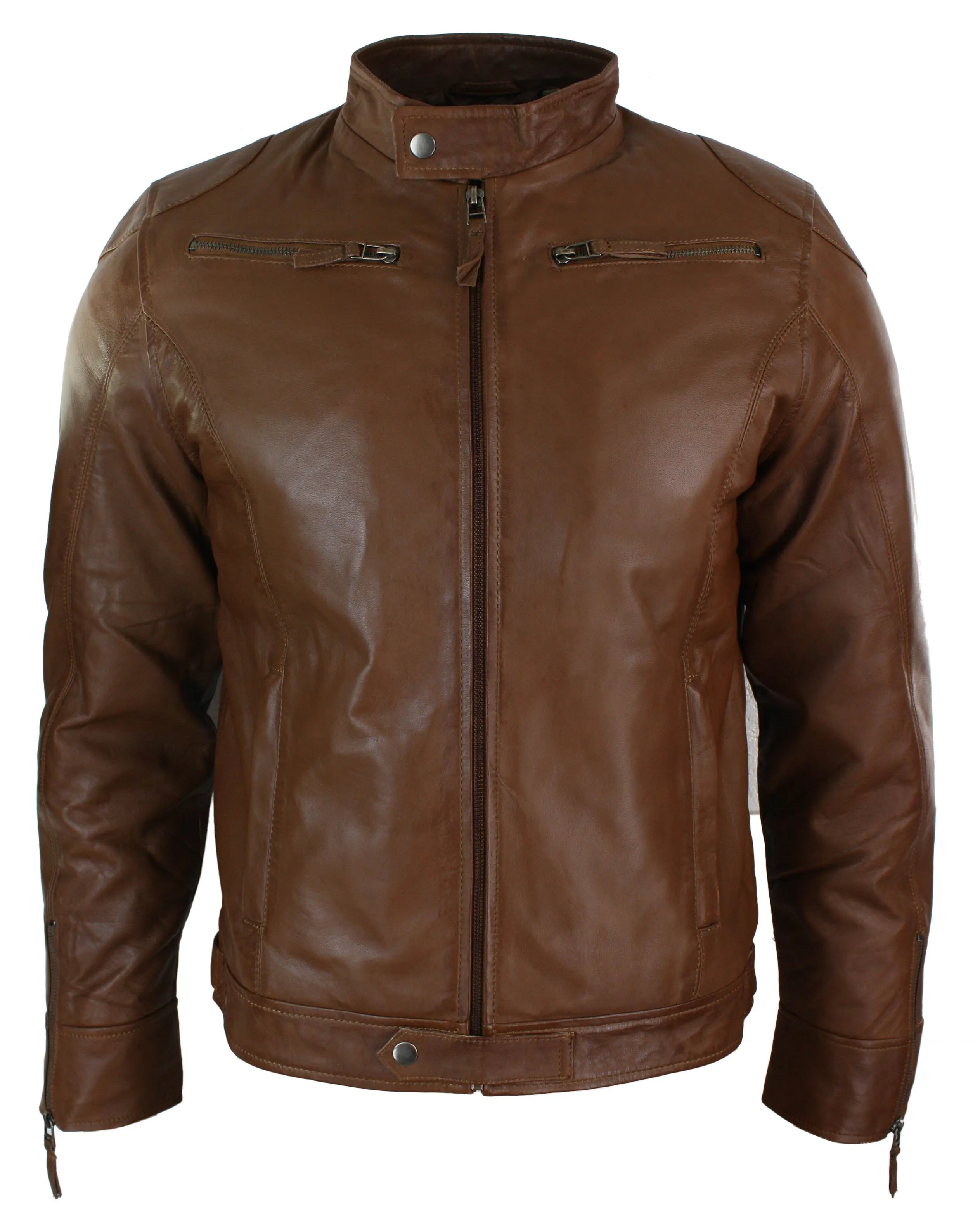 Vintage Slim Fit Real Leather Jacket