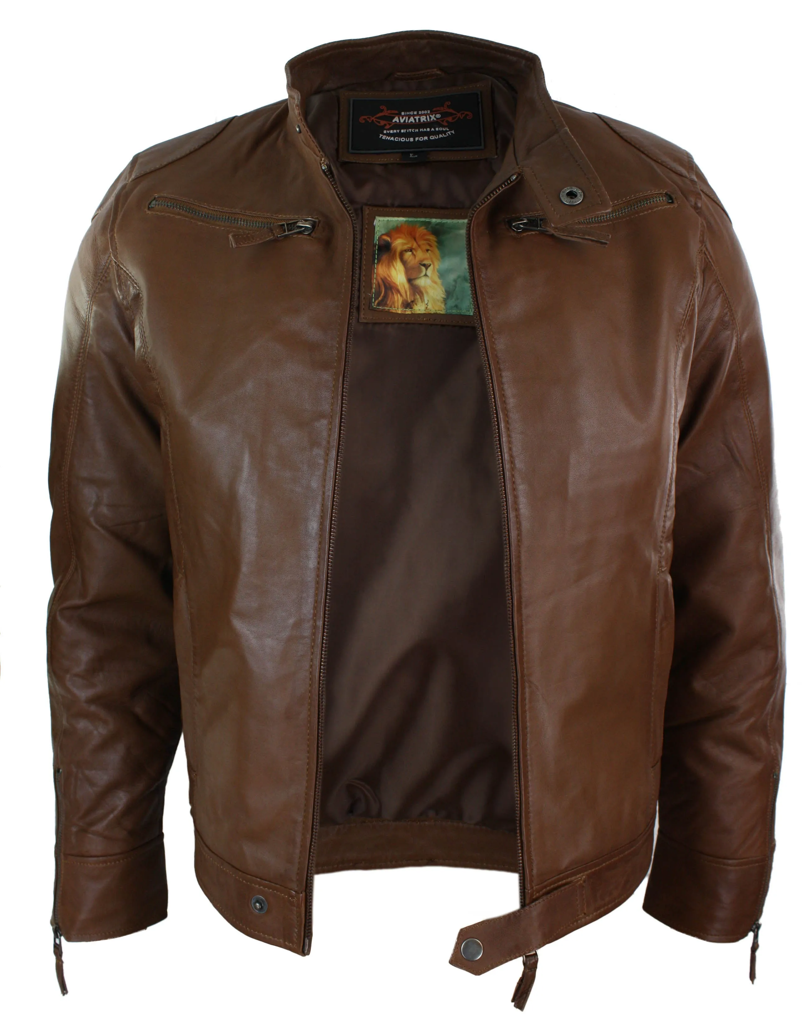 Vintage Slim Fit Real Leather Jacket
