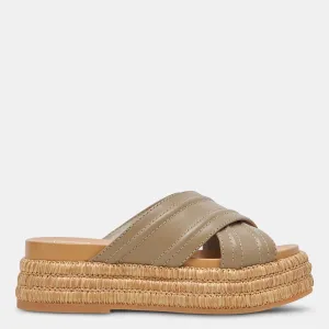 Weslee Sandals Olive Leather