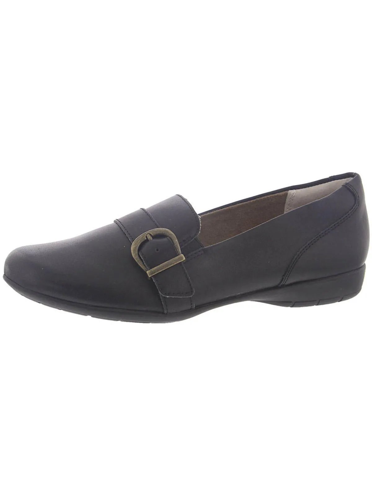 Whitney Womens Leather Buckle Loafers