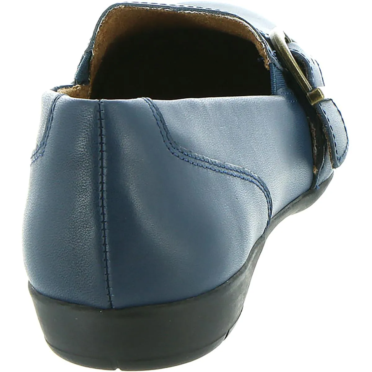 Whitney Womens Leather Buckle Loafers