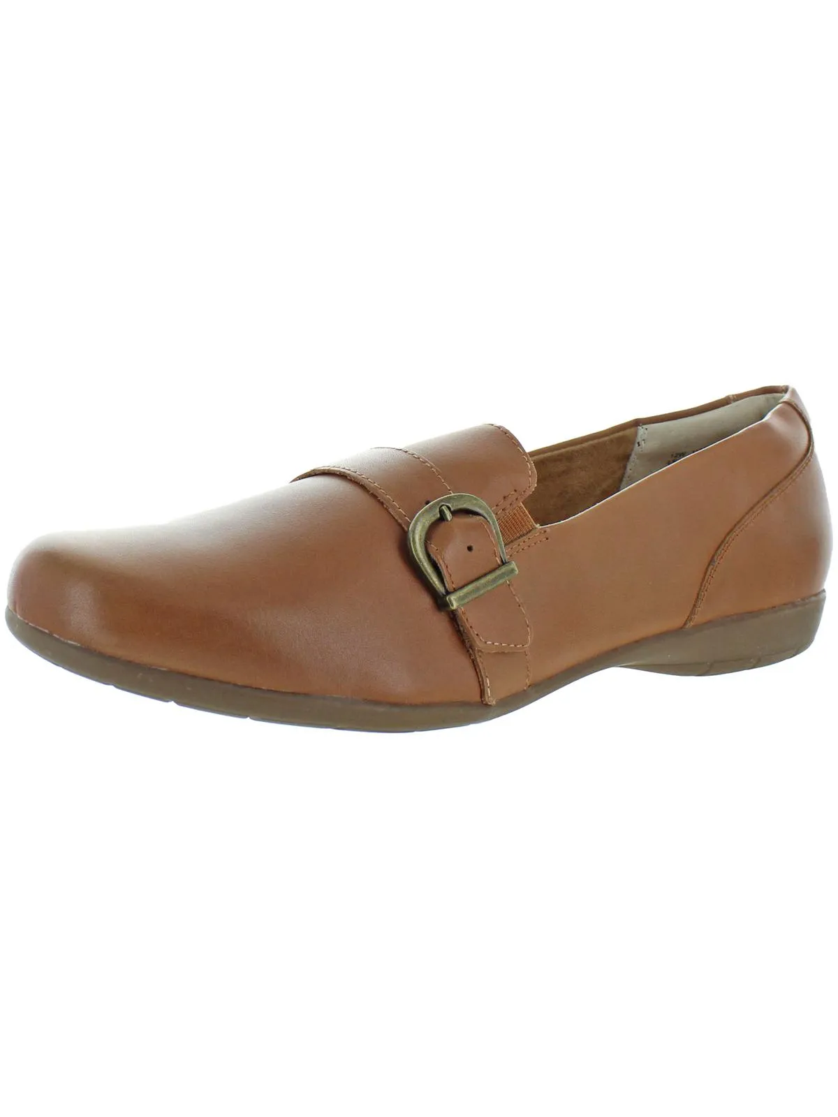 Whitney Womens Leather Buckle Loafers