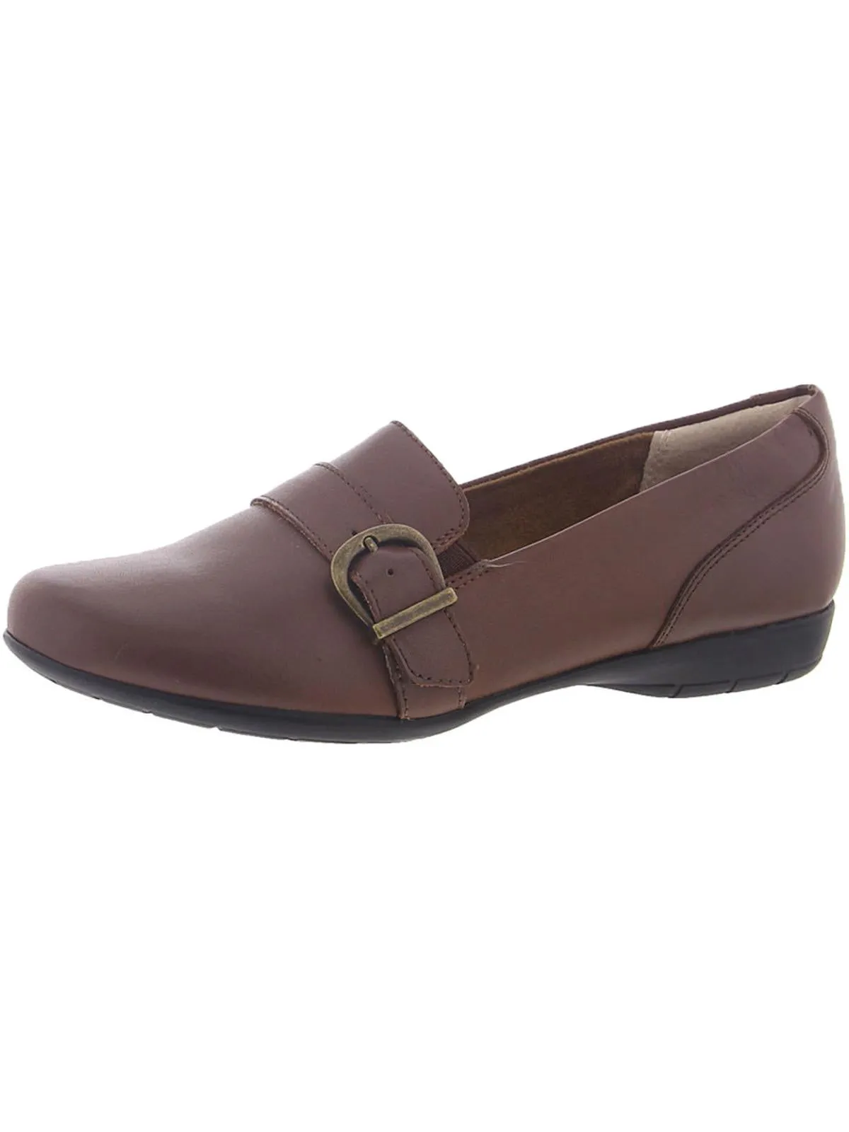 Whitney Womens Leather Buckle Loafers