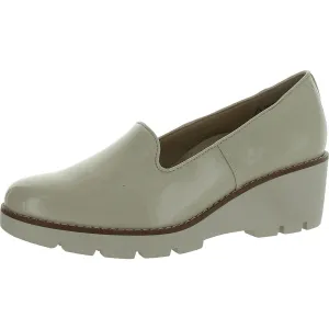 Willa Womens Patent Leather Slip On Loafers