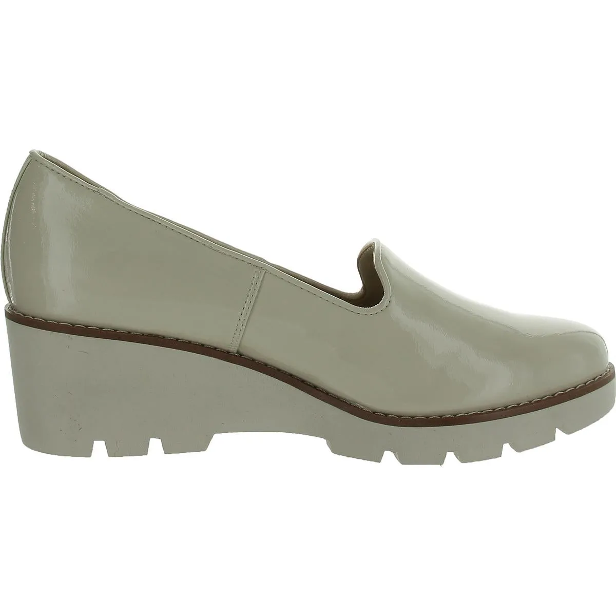 Willa Womens Patent Leather Slip On Loafers