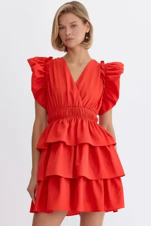 WOMEN IN RED DRESS