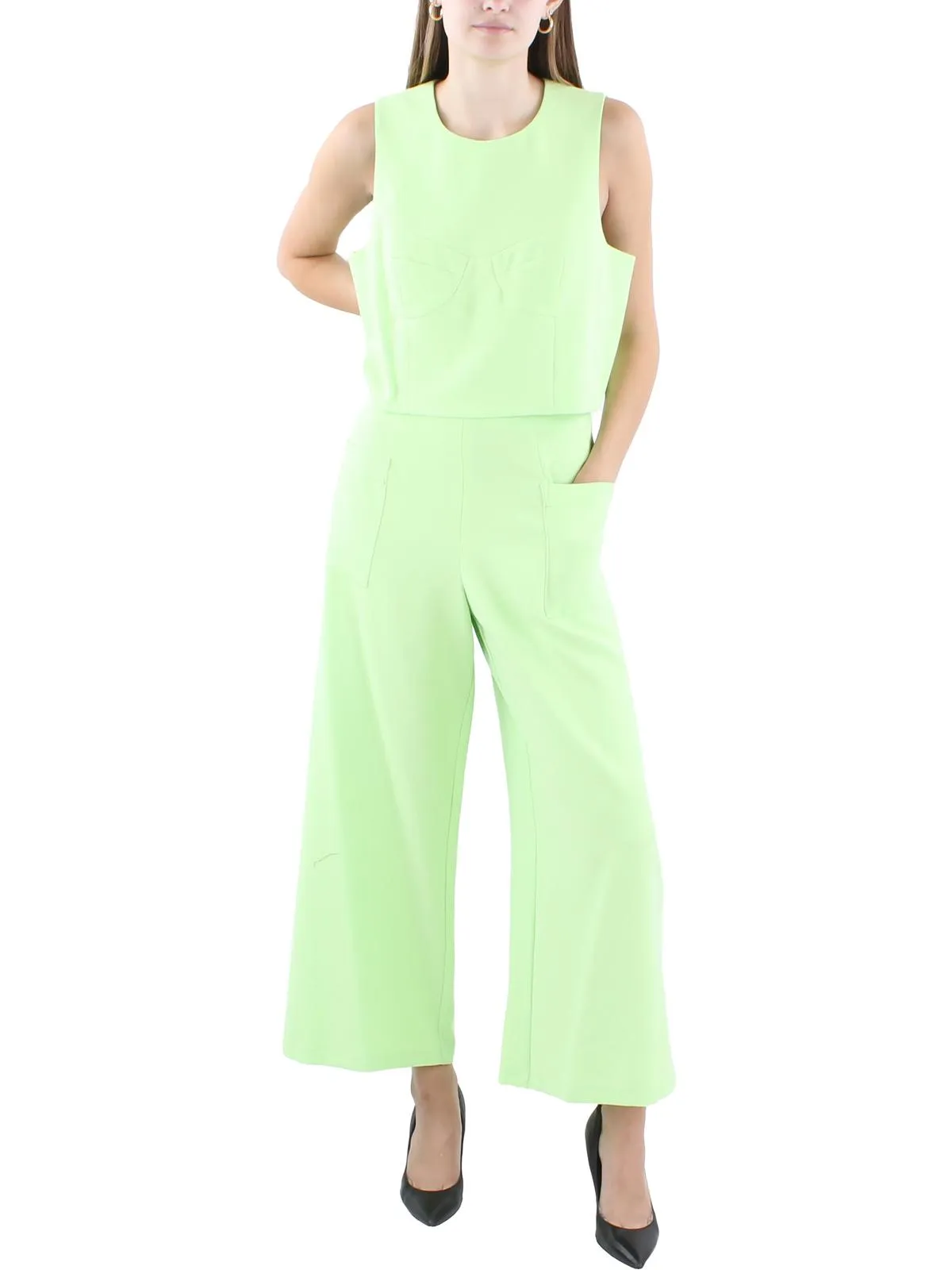 Womens 2 PC Sleeveless Jumpsuit