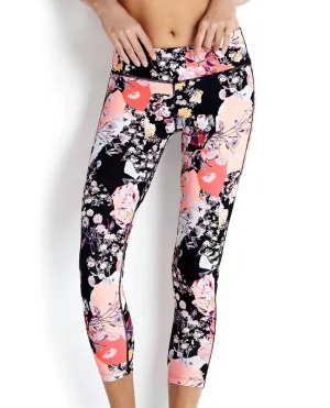 Women's Active Legging In Sea Ocean Rose