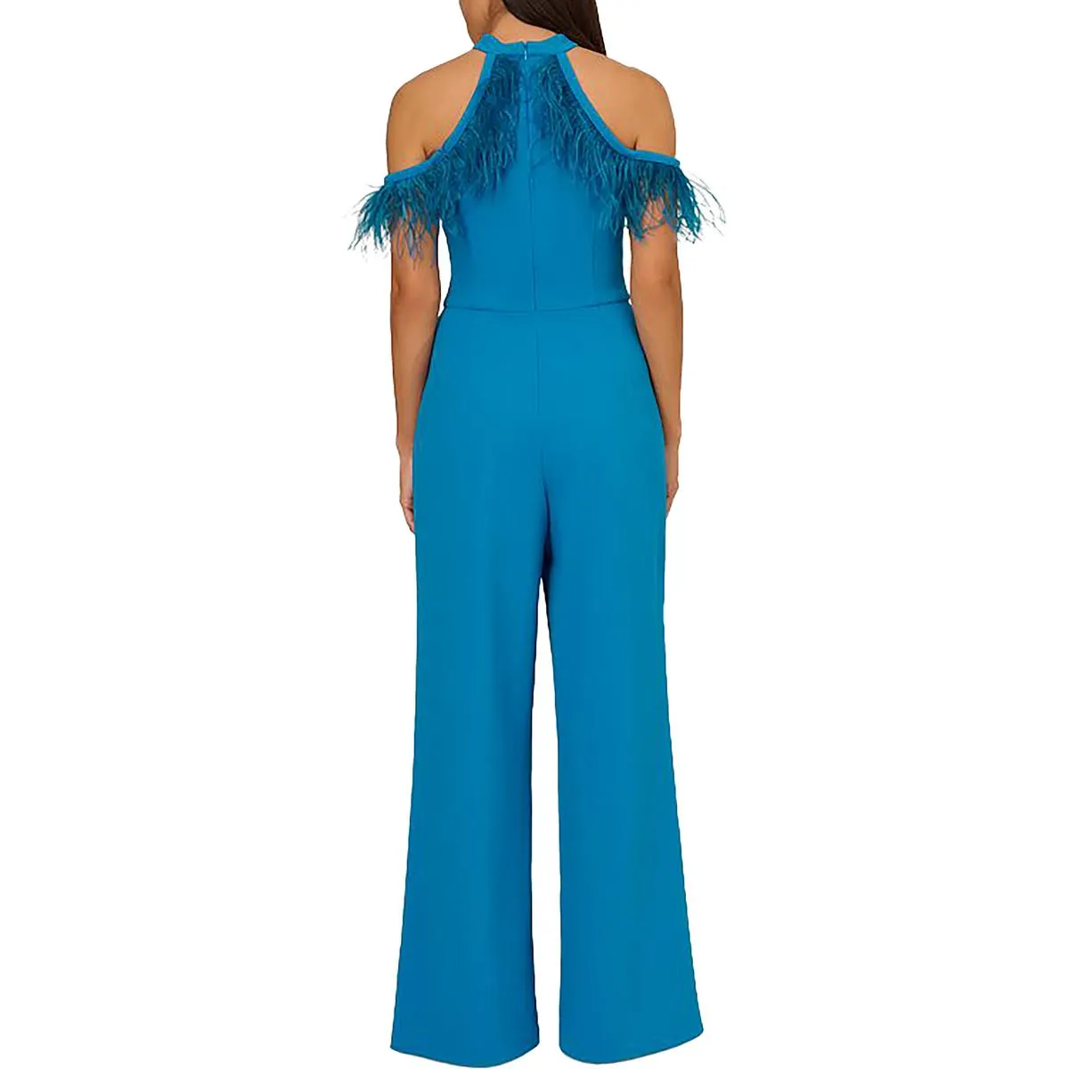 Womens Crepe Wide Leg Jumpsuit