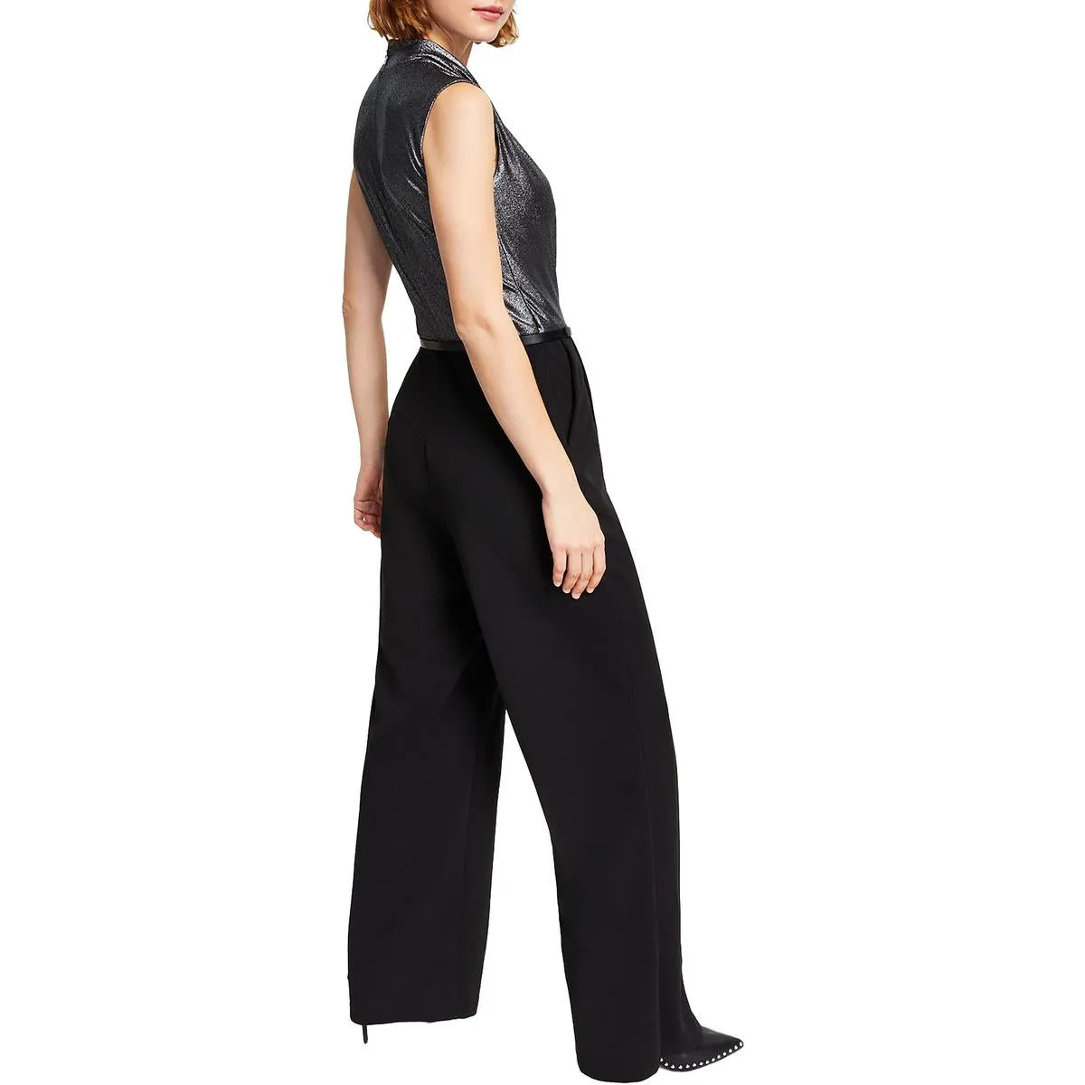 Womens Glitter Wide Leg Jumpsuit