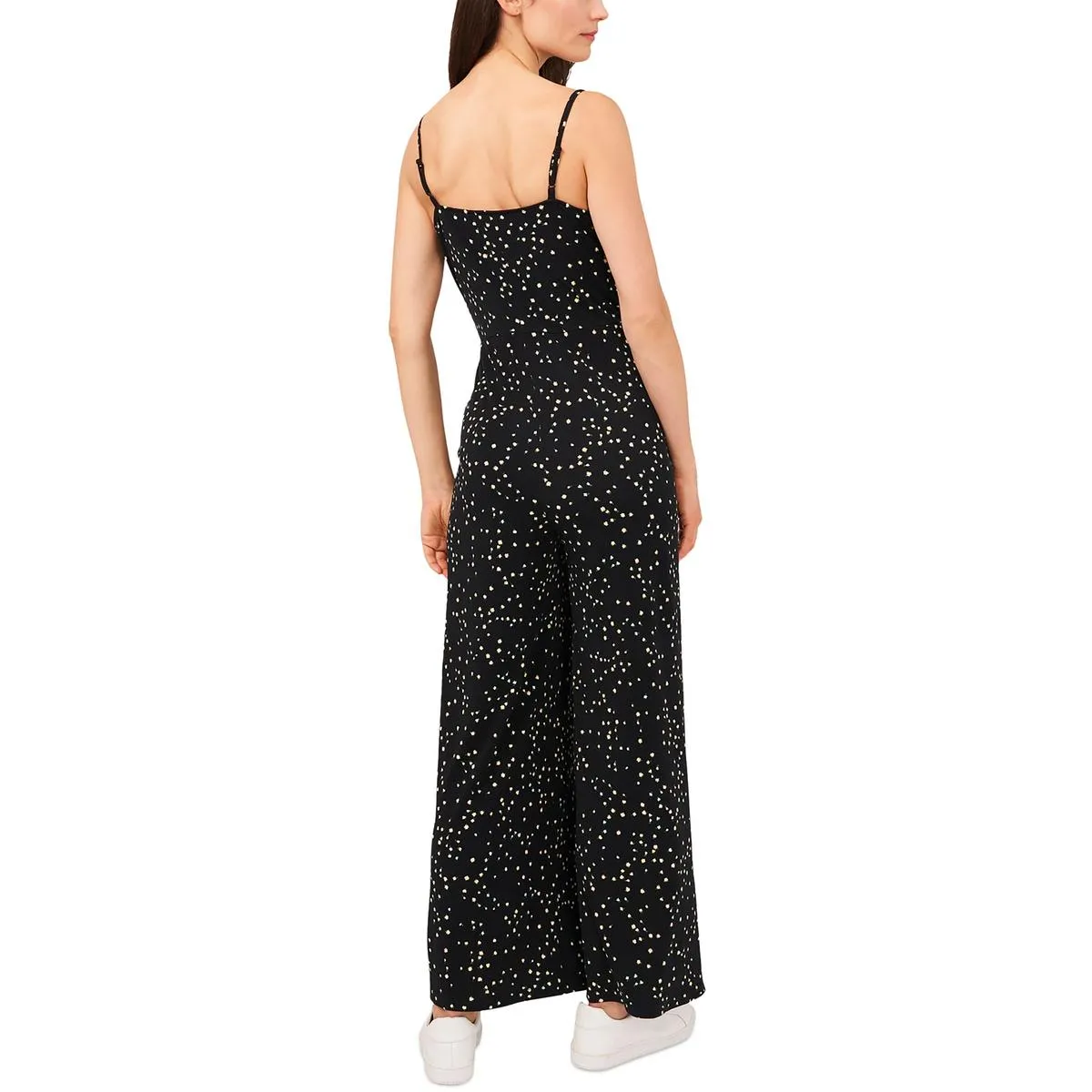 Womens Knit Ditsy Floral Jumpsuit