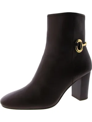 Womens Leather Ankle Booties