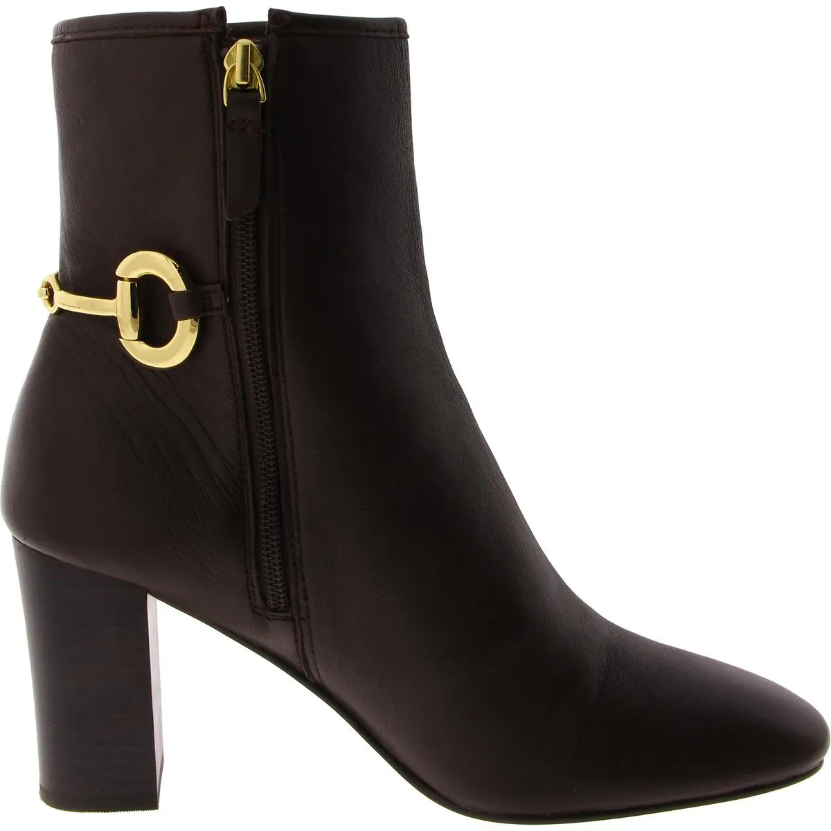 Womens Leather Ankle Booties