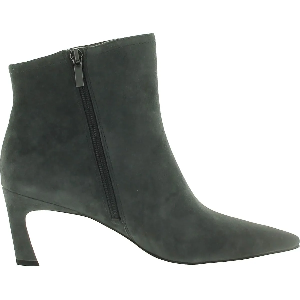 Womens Leather Pointed Toe Booties