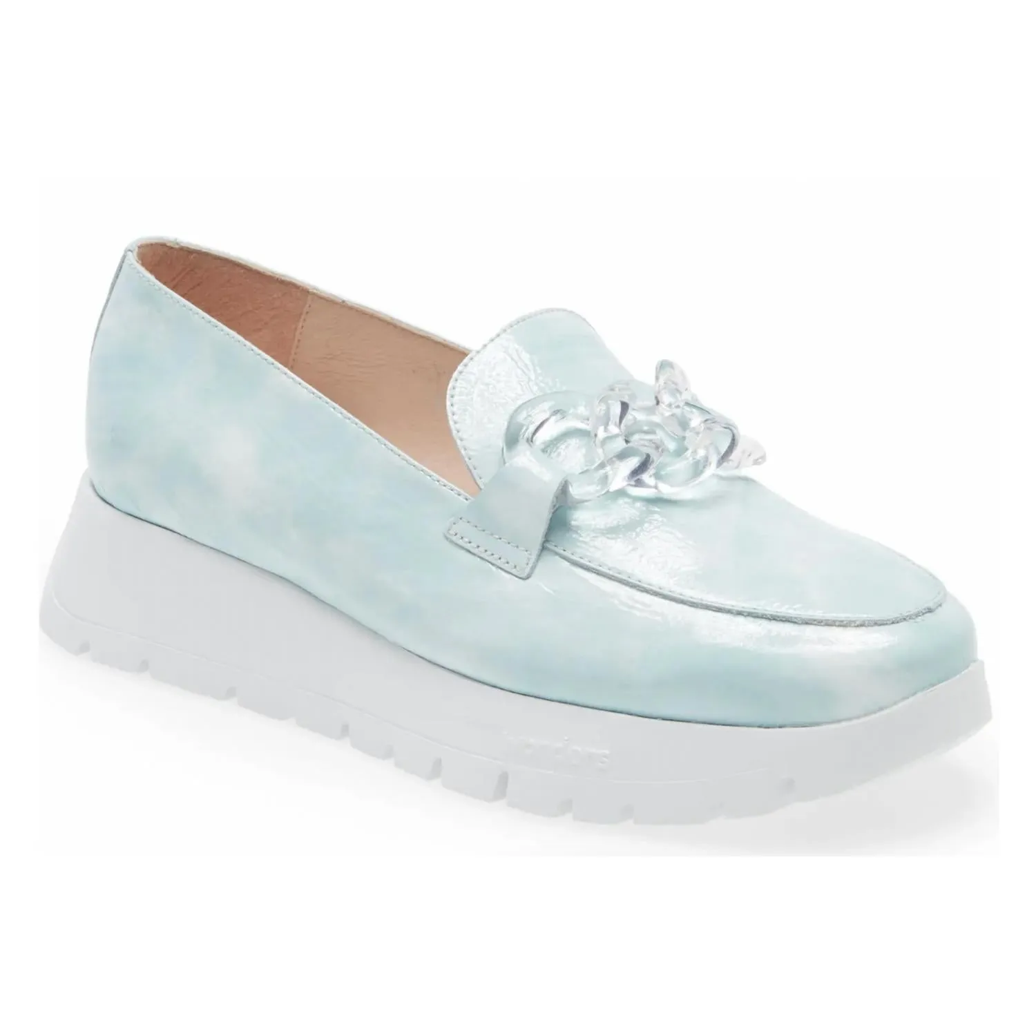 Women's Patent Loafer In Iris Aloe