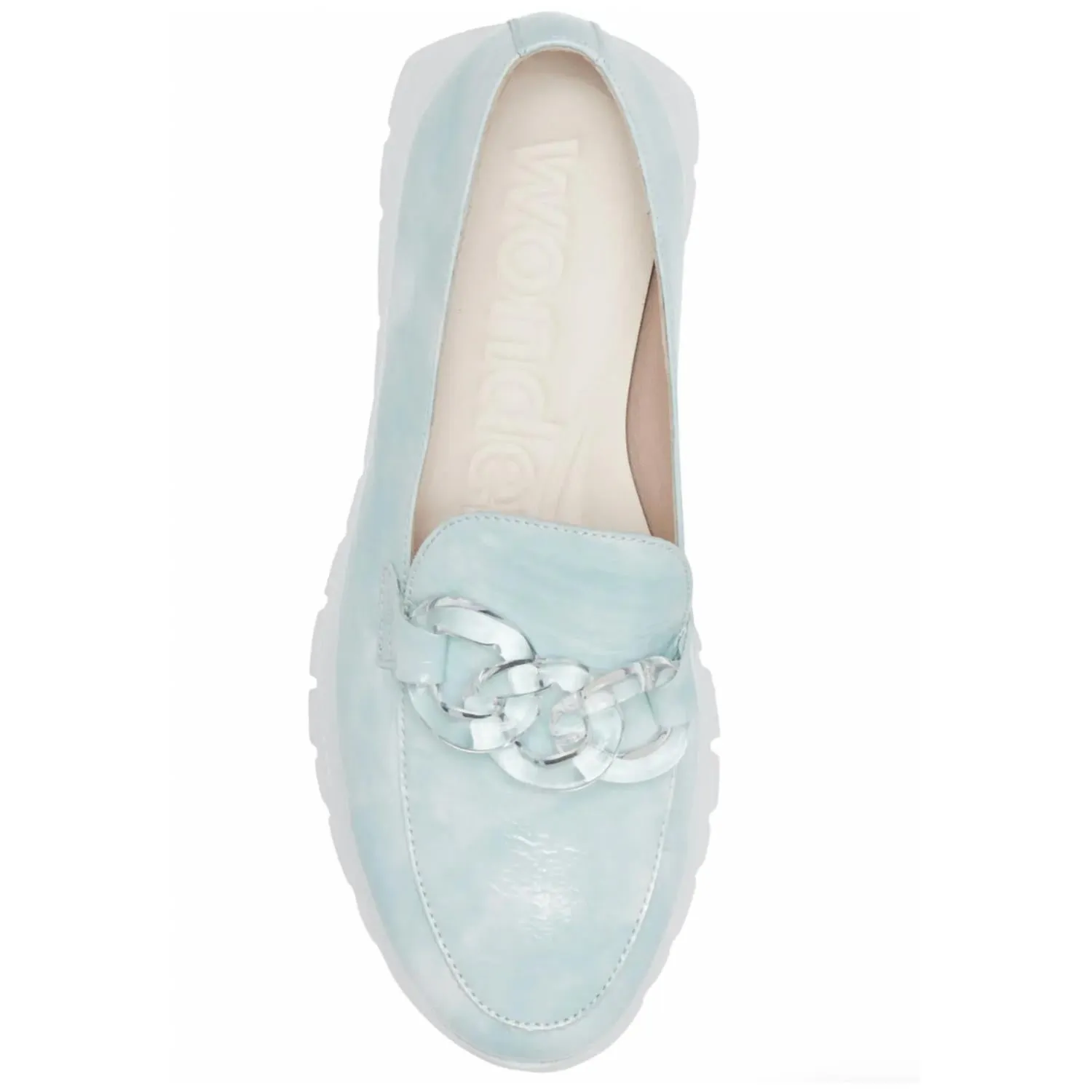 Women's Patent Loafer In Iris Aloe