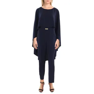 Womens Poncho Sleeve Ankle Leg Jumpsuit