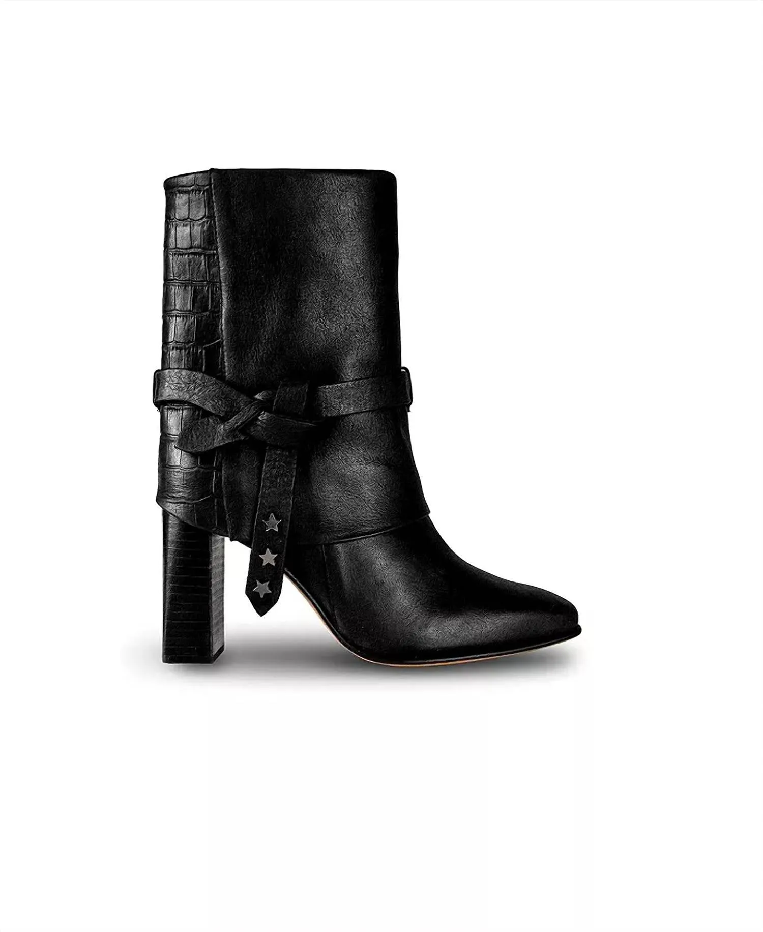 Women's Premium Leather Nat Boots In Black