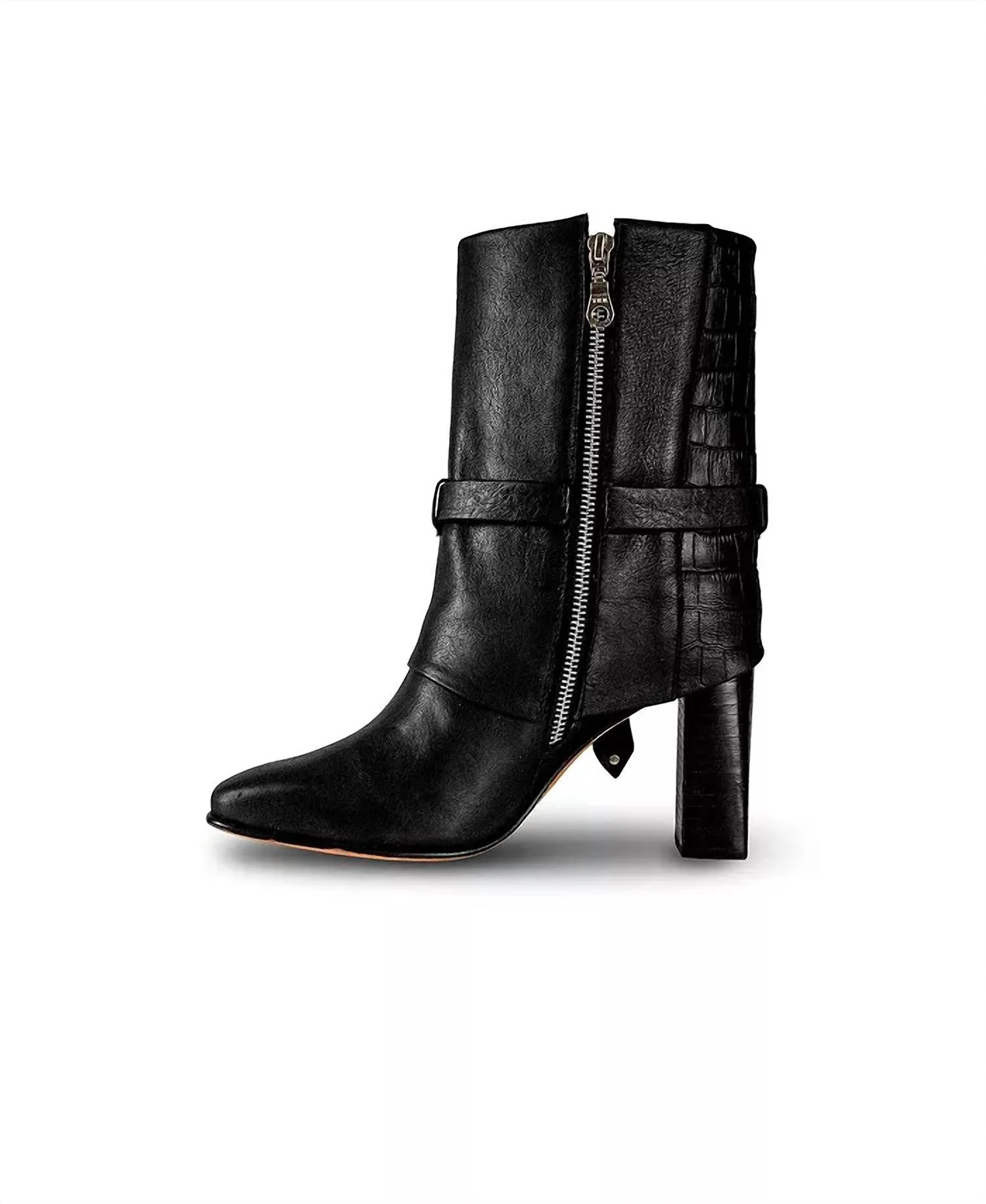 Women's Premium Leather Nat Boots In Black