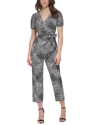 Womens Printed Wide Leg Jumpsuit