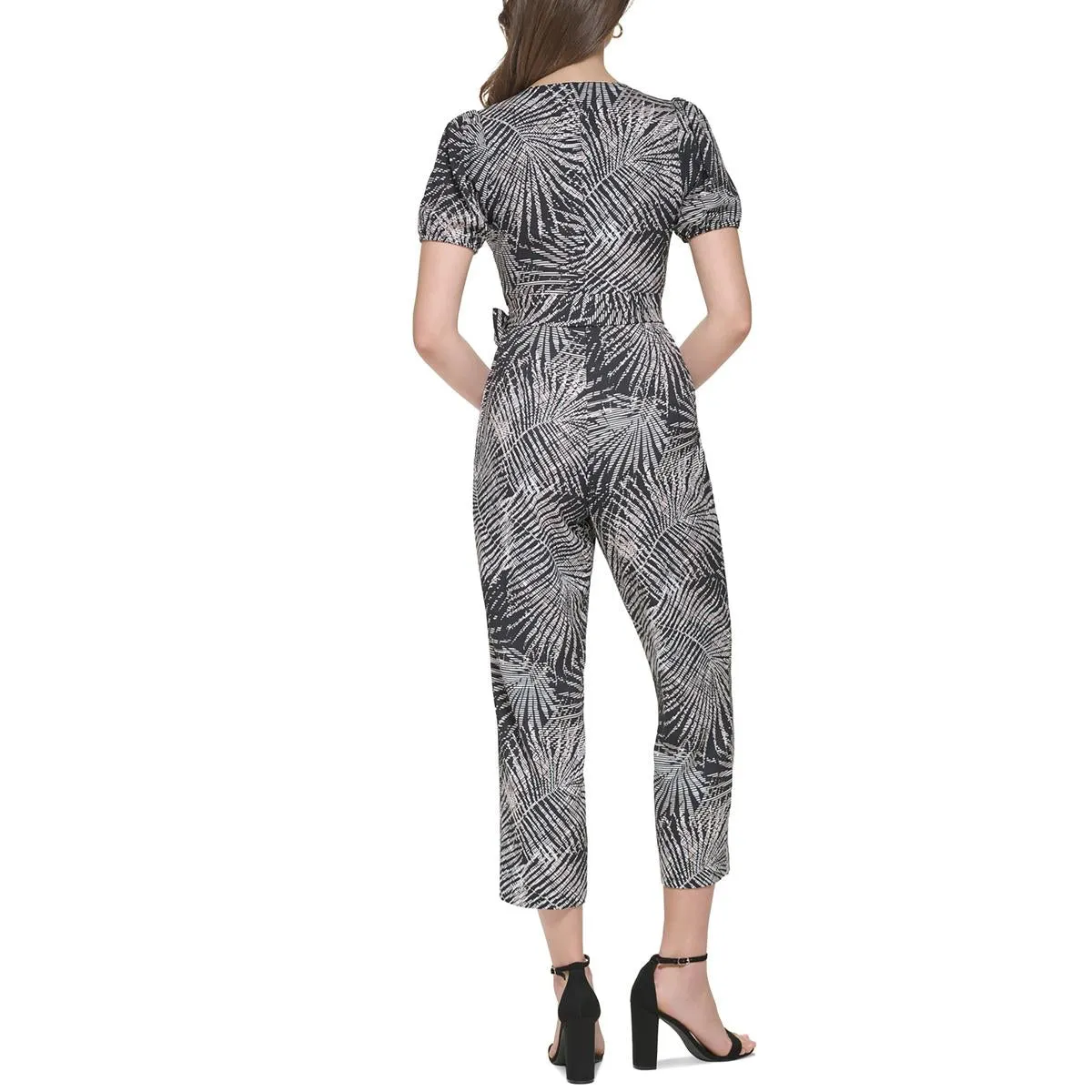 Womens Printed Wide Leg Jumpsuit