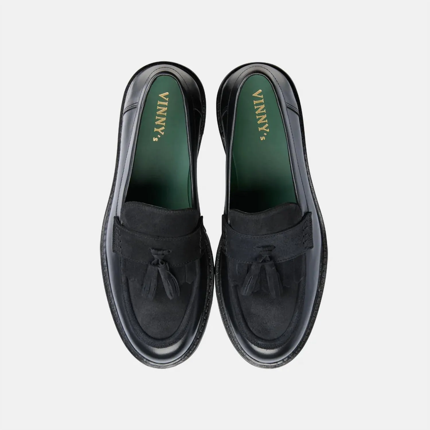 Women's Richee Penny Loafer In Crust Leather Black Suede