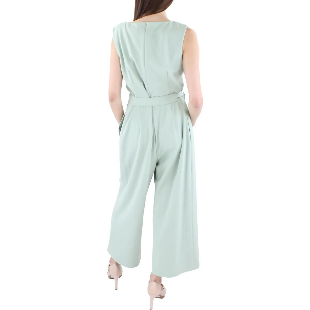 Womens Sleeveless Crop Jumpsuit