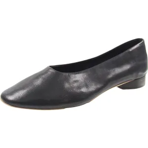 Womens Solid Leather Kitten Heels