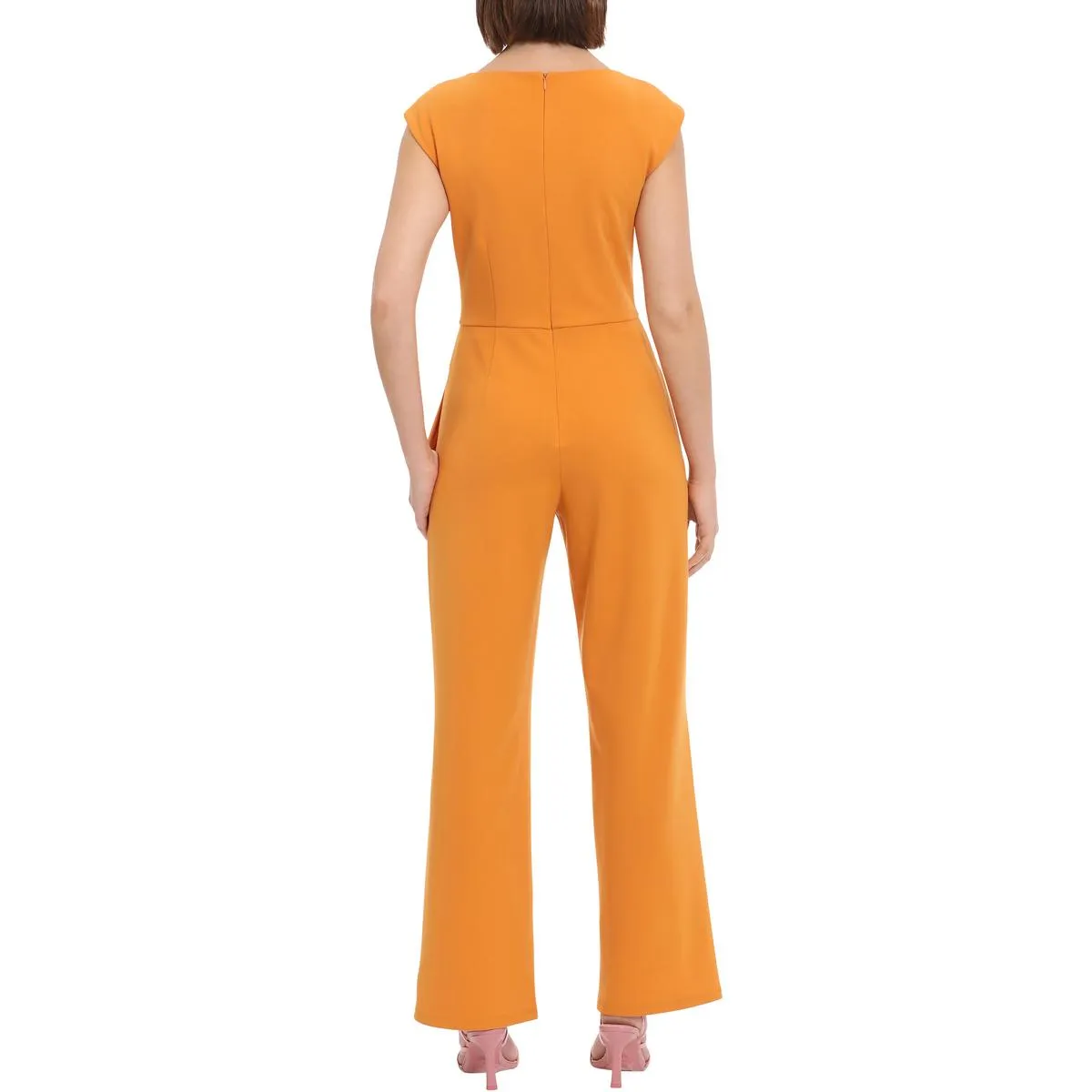 Womens Square Neck Flare Leg Jumpsuit