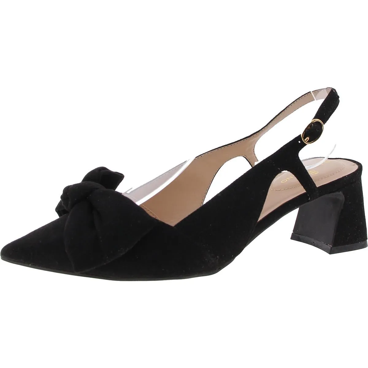 Womens Suede Bow Tie Pumps