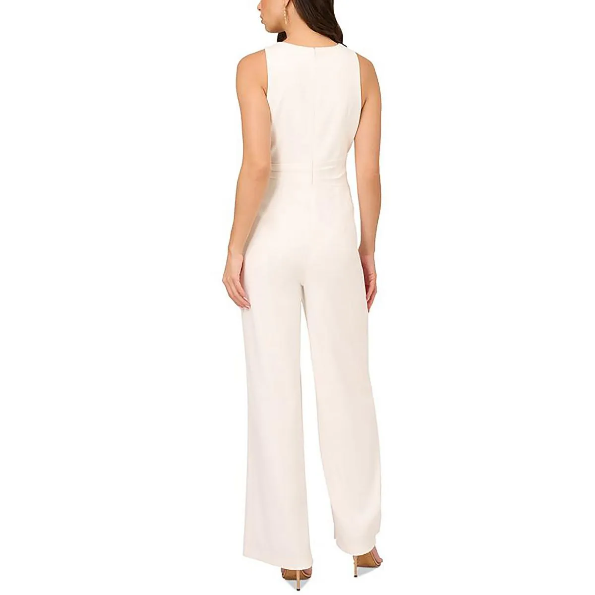 Womens Wide Leg Sleeveless Jumpsuit