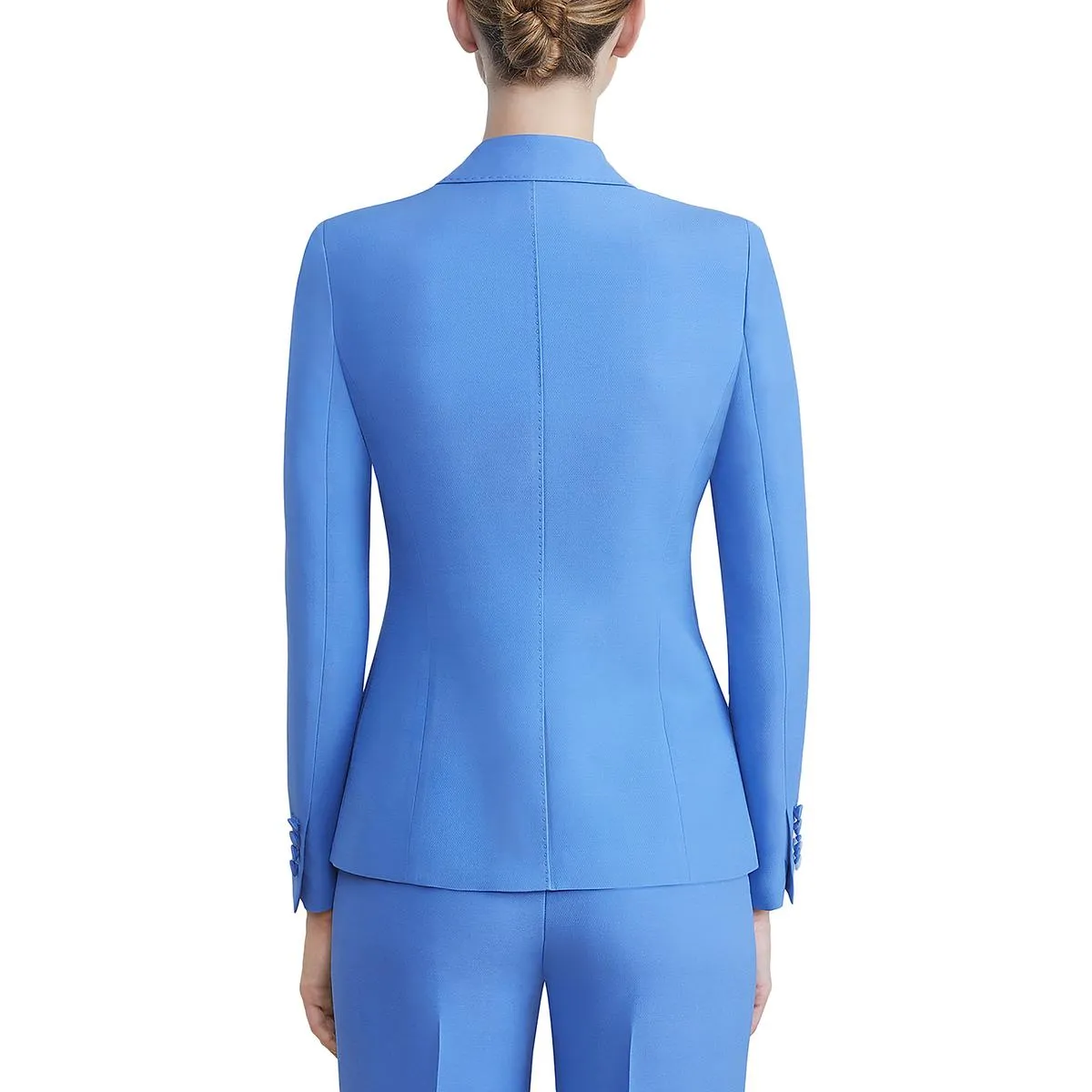 Womens Wool Suit Separate Two-Button Blazer