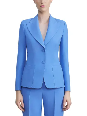 Womens Wool Suit Separate Two-Button Blazer