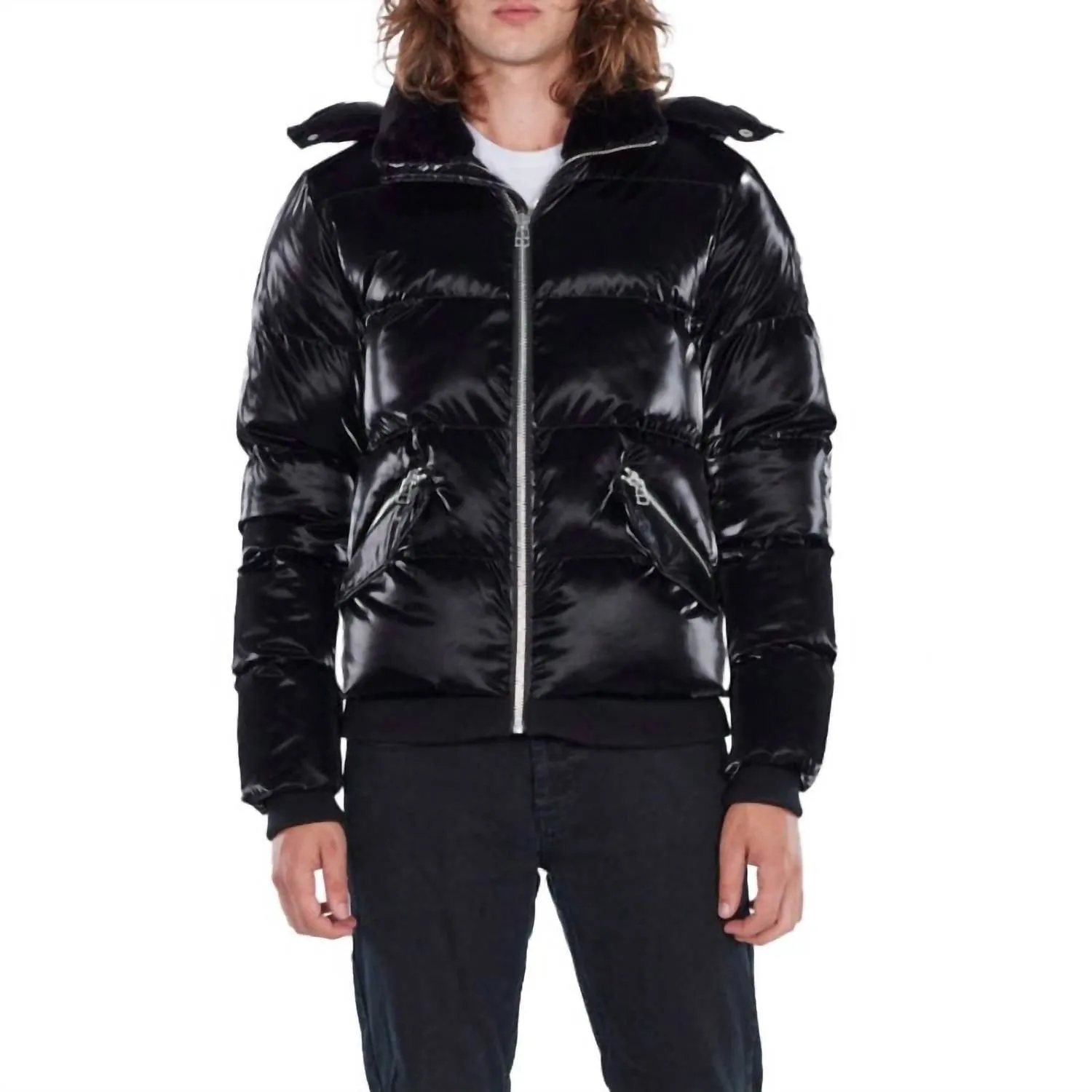 Woody Bomber Jacket In All Wet Black