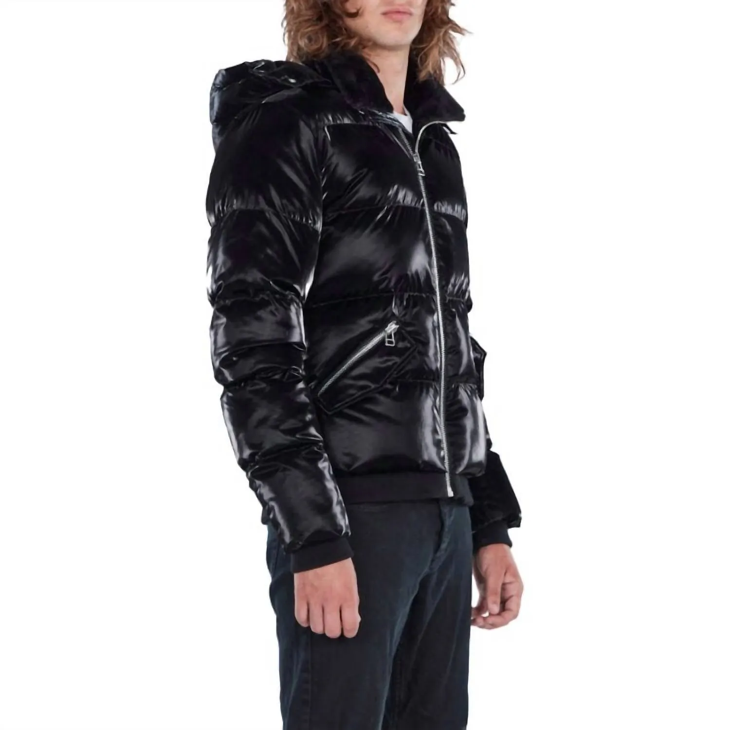 Woody Bomber Jacket In All Wet Black