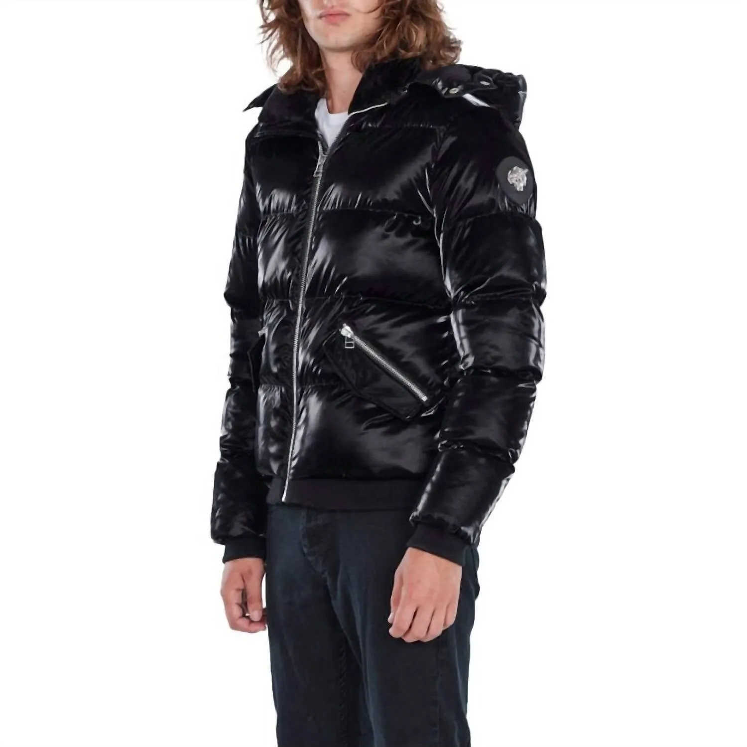 Woody Bomber Jacket In All Wet Black