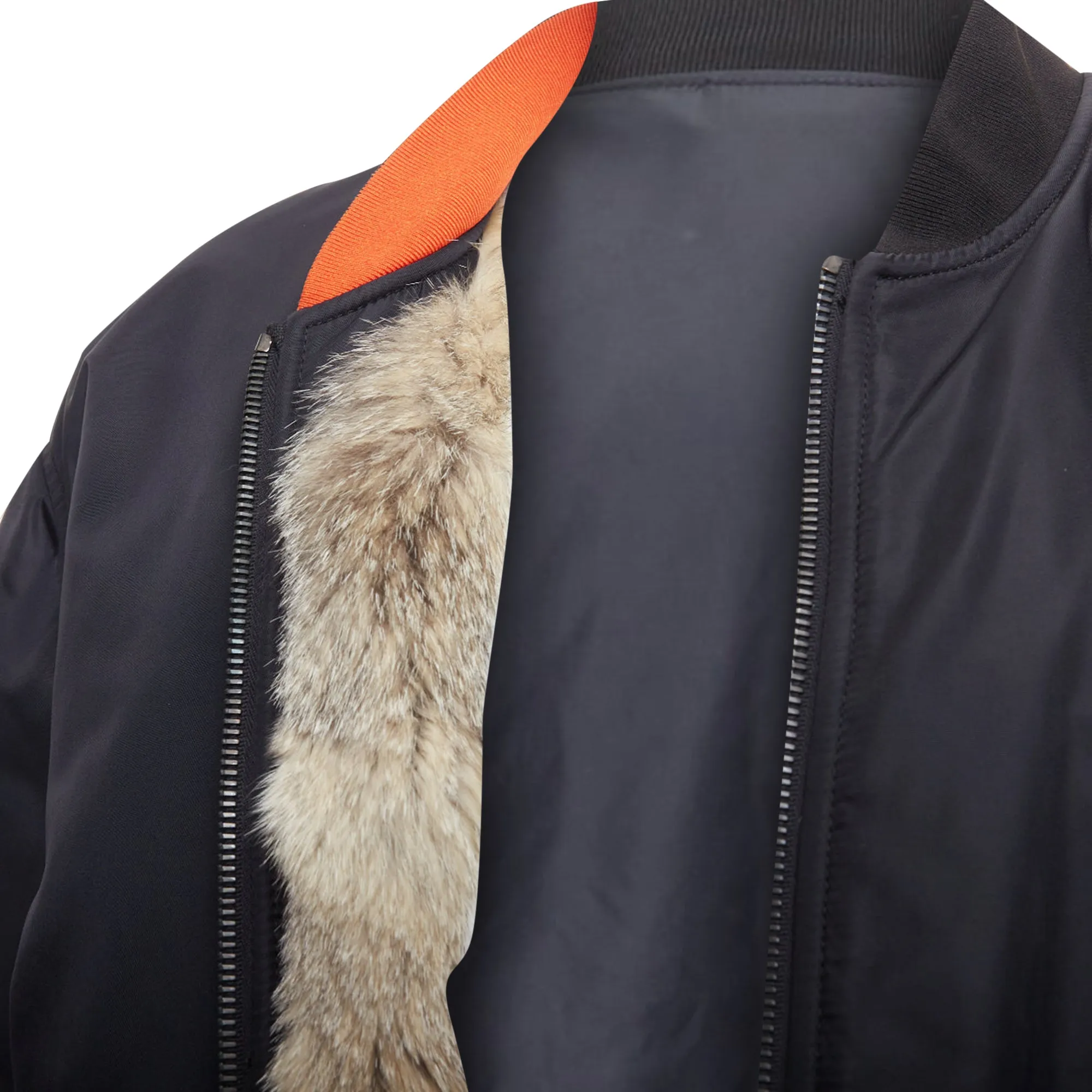 Yves Salomon Homme Genuine Real Fur Lined Oversized Bomber Jacket