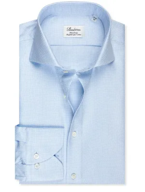 Zigzag Fitted Shirt Blue