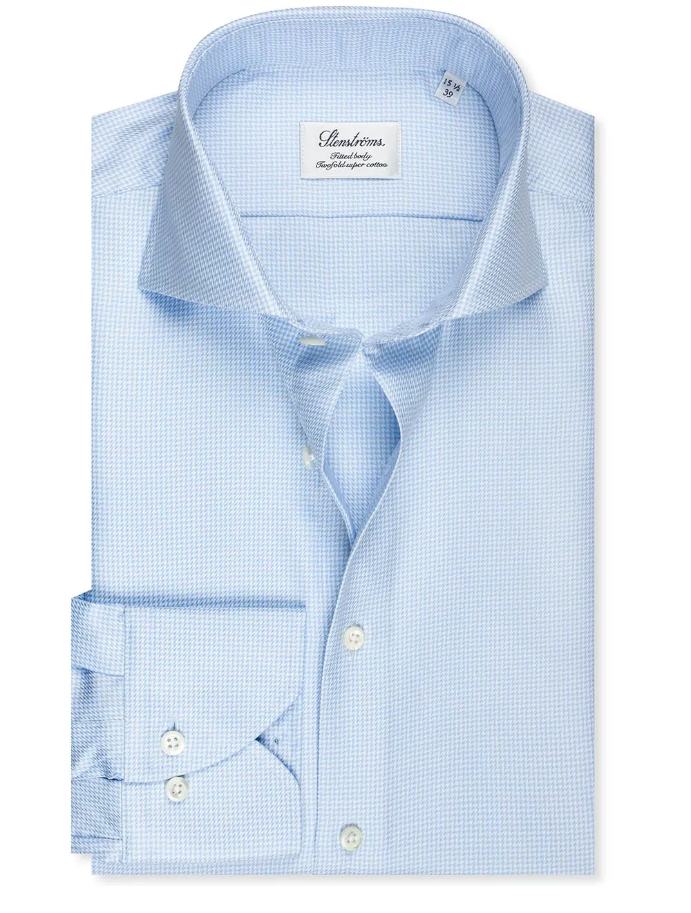 Zigzag Fitted Shirt Blue
