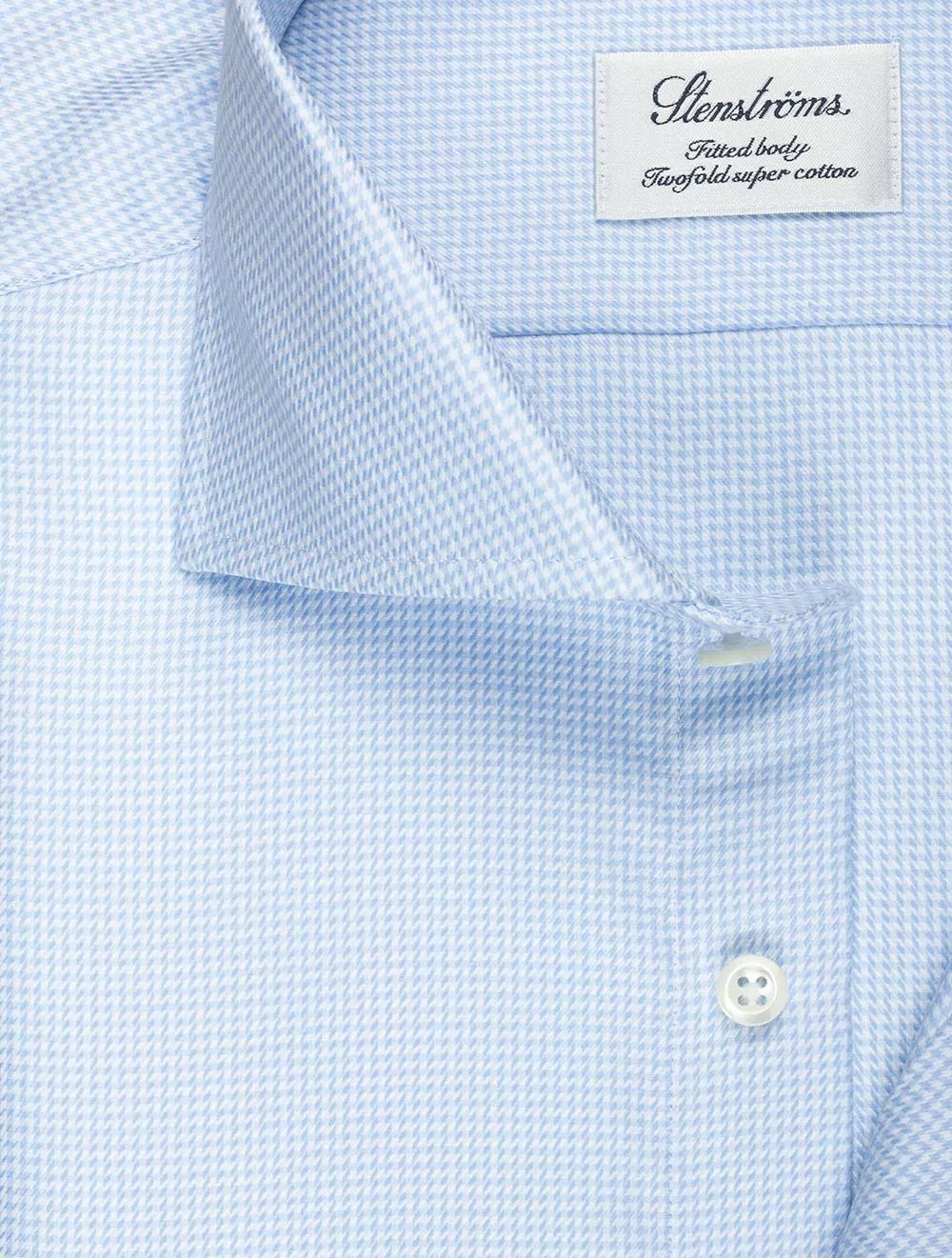 Zigzag Fitted Shirt Blue