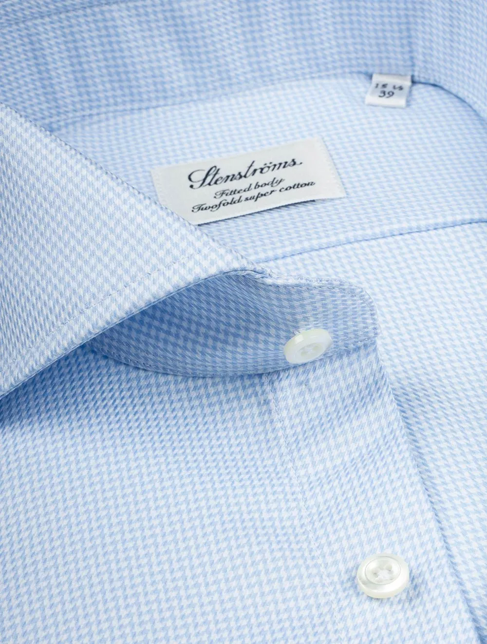 Zigzag Fitted Shirt Blue